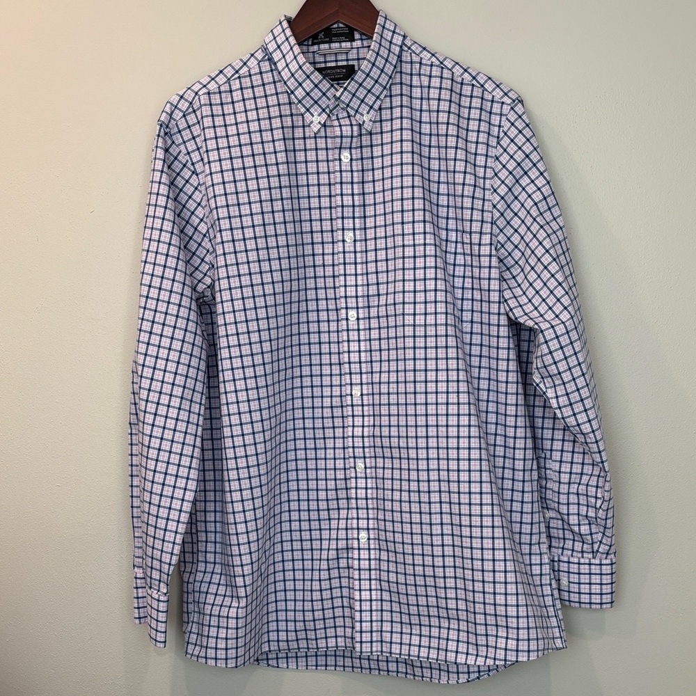 💥💥FLASH SALE!!!💥💥Nordstrom - XL Men's Purple and Blue Checkered Shirt